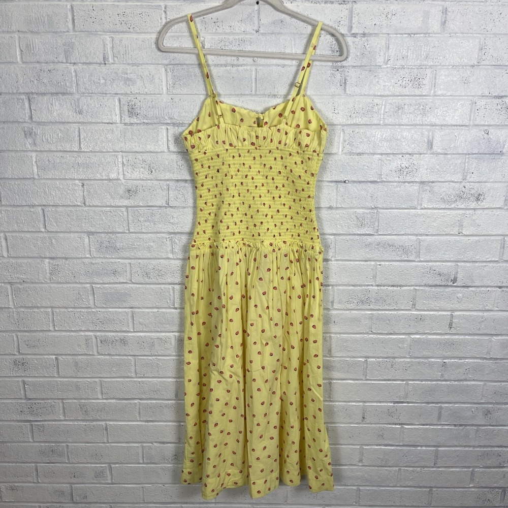 Free People Yellow Midi Dress with Strawberry Print - Picture 6 of 15